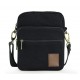 black Small canvas messenger bag for women