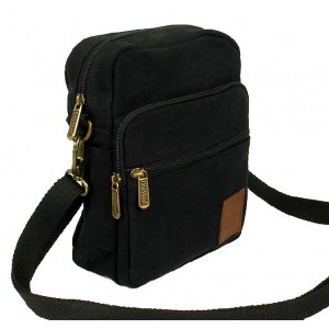 black cotton canvas satchels