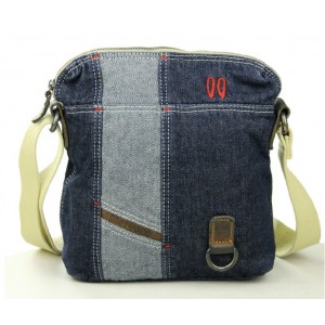 blue Canvas messenger bags for men