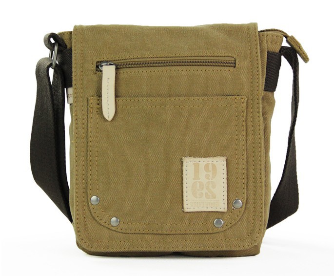 Men canvas satchel bags, mens small canvas shoulder bag - YEPBAG