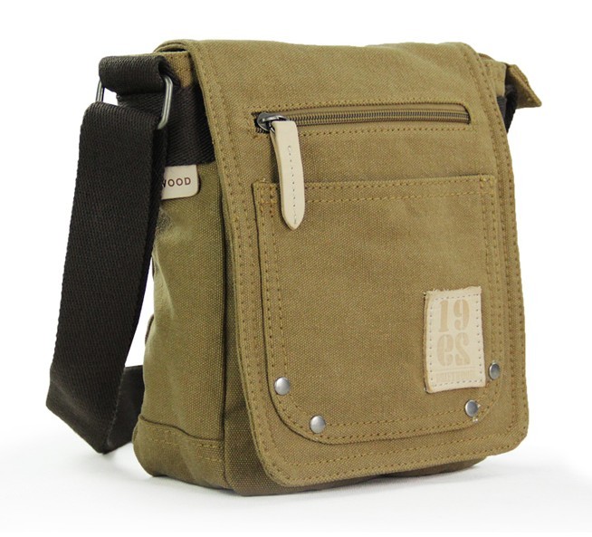 Men canvas satchel bags, mens small canvas shoulder bag - YEPBAG