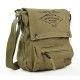 khaki army canvas shoulder bag
