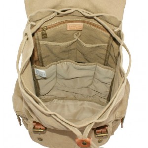 khaki Canvas rucksack backpack