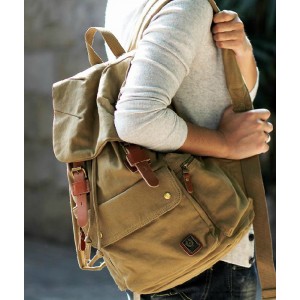 mens Canvas rucksack backpack
