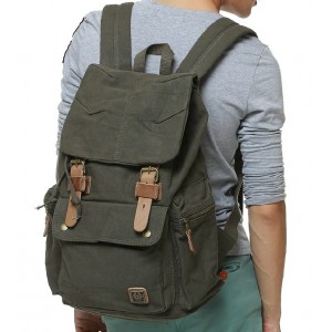 army green cotton canvas bag