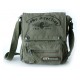 army green leather canvas messenger bag
