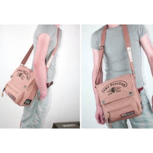 mens leather canvas messenger bag