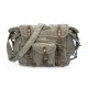 Canvas leather messenger bag
