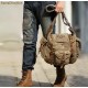 mens Canvas leather messenger bag