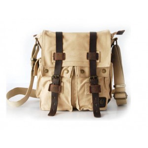Canvas messenger bag for men