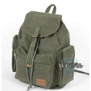 army green Canvas backpack for girl