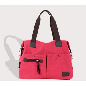 red handbag canvas