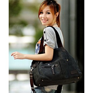 black handbag canvas