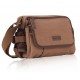 khaki canvas shoulder bag for women