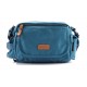 blue canvas shoulder bag for women