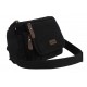 black canvas shoulder bag for women
