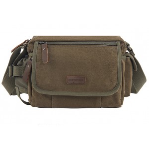 army green Canvas messenger bag for women