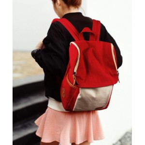 red backpacks in style
