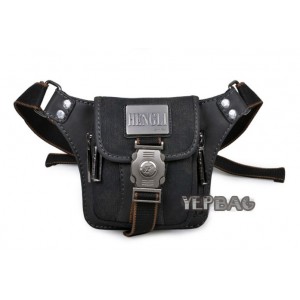 black slim fanny pack