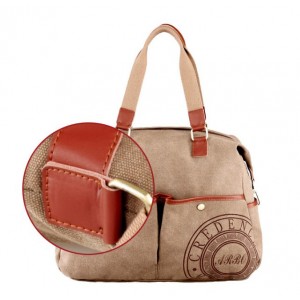 brown satchel bag