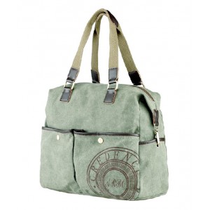 army green School tote bag