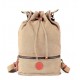 brown Canvas drawstring backpack
