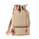 Canvas drawstring backpack brown