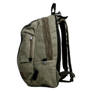 army green Cotton canvas backpack