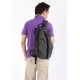 Cotton canvas backpack grey