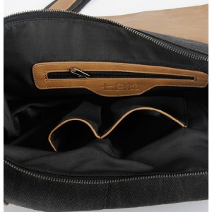 black vintage messenger bag