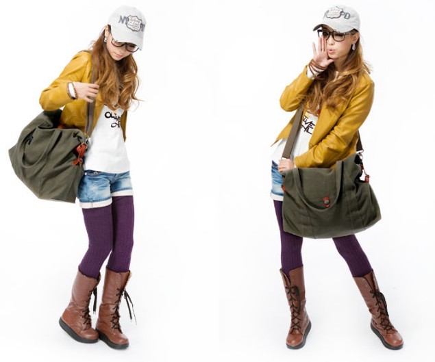 Ladies canvas satchels, large tote bag for travel - YEPBAG