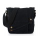 BLACK Canvas messenger bag for men