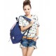 blue backpack style purse