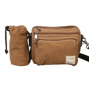 brown canvas satchel bag