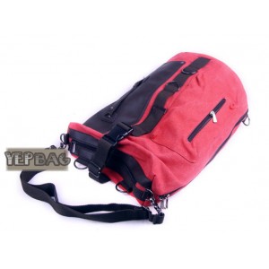 red backpack single strap