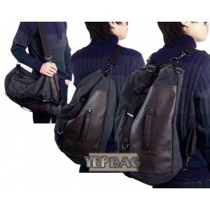 black backpack single strap