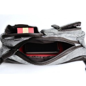 grey hip belt purse