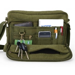army green IPAD eco friendly messenger bag