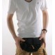 black retro fanny pack