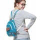 Mini backpack purse blue