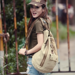  canvas backpack girl