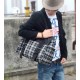 grey messenger handbag