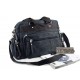 black Large messenger bags for men