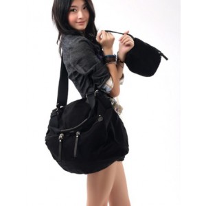 black crossover handbag