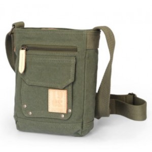 army green canvas zipper bag