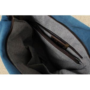 blue shoulder travel bag