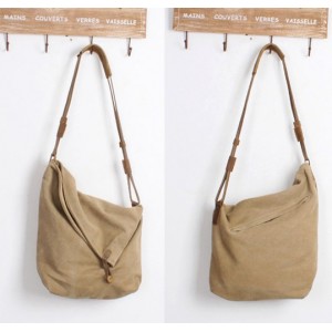 khaki shoulder travel bag