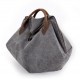 grey canvas over the shoulder bag
