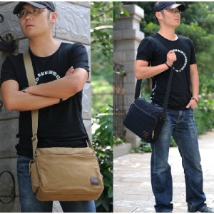 khaki IPAD eco friendly messenger bag