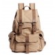 khaki Fashionable canvas backpacks for women